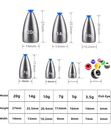 DAMIDEL 161Pcs Worm Fishing Sinker Weights Kit with Soft Plastic Core - Bullet Lead Fishing Weights, Eye Beads Bait - Texas Rig Friendly - Buy Online on GoSupps.com