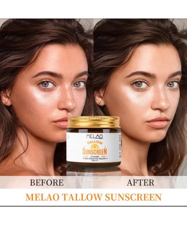 Halal Tallow Sunscreen Balm SPF 50+ - 100% Natural Water-Resistant Non-Greasy Broad Spectrum UV Protection for Face & Body (2 oz - Buy Online on GoSupps.com