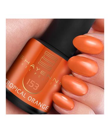 SHAYENNE Made in Germany Shellac Gel Nail Polish 15 ml for UV LED Lamp 153 Tropical Orange Gel Nail Polish for UV Nail Lamp LED Nail Polish Gel Polish Nail Gel
