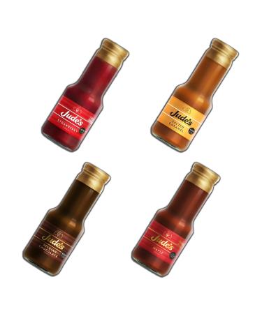 Judes Sauce Pick N Mix | Choose From 3+ Flavours | Strawberry Salted Caramel Belgian Chocolate | Gift set for Sauce Lovers - Pack of 4