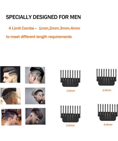 Cordless T Blade Hair Clippers for Men - Zero Gapped Electric Trimmer Kit | USB Rechargeable Detailer for Barbershop | Professional Beard Shaver and Outliner - Buy Online on GoSupps.com
