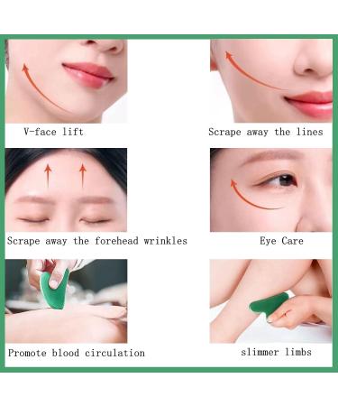 Gua Sha Facial Tool - Natural Jade Stone Gua Sha Board for Spa & Acupuncture Therapy | Green Scraping Massage Tool - Buy Online on GoSupps.com