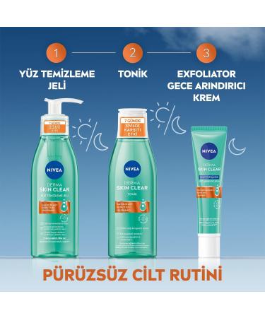 NIVEA Derma Skin Clear Clarifying Facial Toner for Imperfection-Prone Skin 200 ml Lightweight Daily Toner with Niacinamide and Salicylic Acid Helps Refresh Balance and Prepare Skin - Buy Online on GoSupps.com