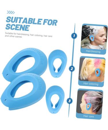 MAGICLULU 2 Pairs Ear Covers for Showering Shower Ear Cap Ear Covers for Hair Dryer Silicone Hair Dye Hair Coloring Ear Cover Ear Protectors Water Plaster Make up Men and Women 7.5x5cm Blue - Buy Online on GoSupps.com