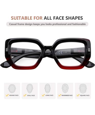 Eyekepper 4-Pack Large Frame Reading Glasses for Women - Stylish +2.00 Readers - Fashionable & Comfortable 4pcs Mix - Buy Online on GoSupps.com
