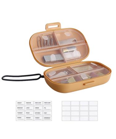 Pill Box Lanyard Pill Organizer Outdoor Pill Organizer Excellent Hand Feeling Beautiful Shape with Lanyard Travel Pill Box Into Pocket Hang on Backpack Designed for Daily Outing
