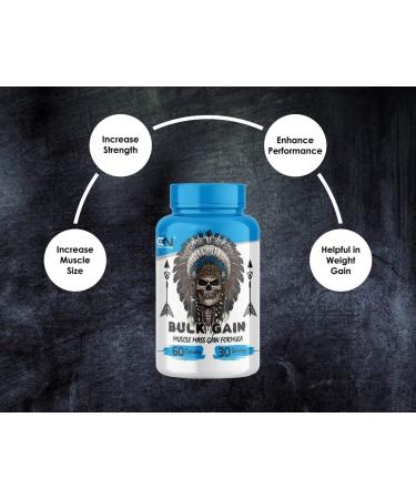 Bulk Gain Mass & Weight Gainer Capsule for Fast Weight & Muscle Gain Daily Muscle Building Weight Lifters Supplement for Muscle Growth Stamina & Strength For Men & Women - 90 Cap. - Buy Online on GoSupps.com