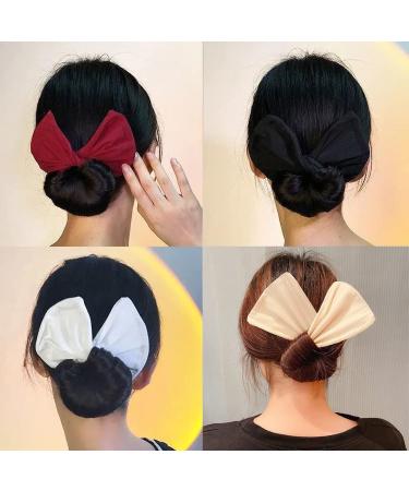 Hair Bun Maker Set - 4 Colors Flexible Doughnut Hair Tools for French Hairstyles - Buy Online on GoSupps.com