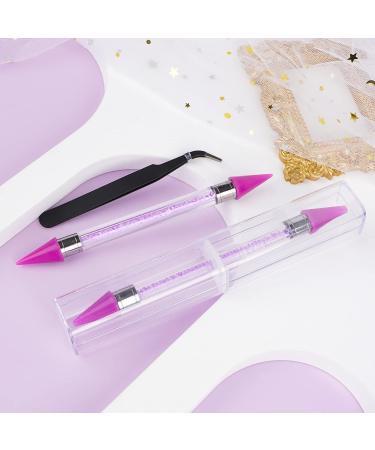 Nail Rhinestones Picker Dotting Pen | Dual-Ended Wax Pencil & Tweezers | Best Nail Art Tools Set for DIY Decoration - Buy Online on GoSupps.com
