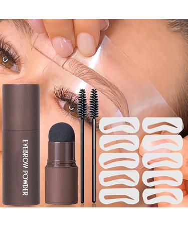 LXZJJM Eye-Brow Stamp Stencil Kit Eyebrow Stamp Stencil Kit Hairline Powder With 10Pcs Reusable Thin & Thick Eyebrow Stencils for Perfect Brows 1.8g(0.06 OZ.) (09 BLONDE) - Buy Online on GoSupps.com
