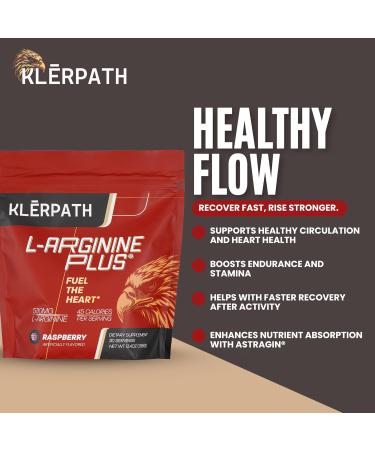 Klerpath L-Arginine Plus Powder with 5110 mg L-Arginine and 1010 mg L-Citrulline - Nitric Oxide Supplement for Blood Flow and Circulation - Raspberry 30 Servings - Buy Online on GoSupps.com