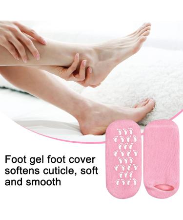 Moisturizing Gel Socks Moisturizing Socks with Spa Gel for Moisturizing Vitamin and Essential Oils Infused Gel Socks for Women Repair Dry Cracked Skins Softens Feet (2 Pairs Black+Pink) - Buy Online on GoSupps.com