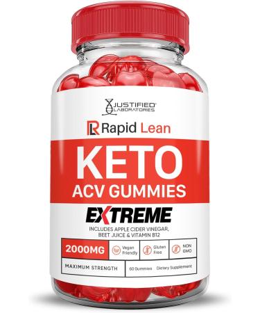 Rapid Lean Keto ACV Gummies 2000MG - Apple Cider Vinegar with Pomegranate & Beet Juice | Vegan & Non-GMO | 60 Count - Buy Online on GoSupps.com