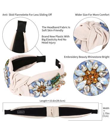 Qianxuan Rhinestone Crystal Headband for Women - Handmade Diamond Fashion Hair Accessories - Buy Online on GoSupps.com