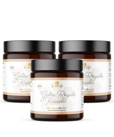 Threat |Jelly royal capsules organic quality 3x 60 capsules (180 capsules) 1 capsule 980 mg pure jelly royal 10-hda content 4.8% rich in polyphenols & flavonoids