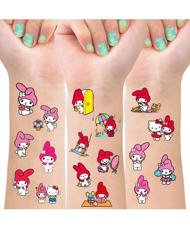8 Sheets Melody Temporary Tattoos for Kids  My Melody Birthday Party Supplies Party Favors for Melody Party Decorations