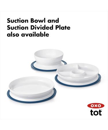 OXO Tot Stick & Stay Suction Divided Plate | Navy Blue | Best Child-Friendly Dinnerware for Easy Mealtime - Buy Online on GoSupps.com