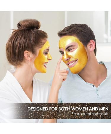 3-in-1 Blackhead Remover Mask with 24K Gold Serum - Deep Cleansing Peel Mask for Blackheads, Whiteheads, Acne & Oil - Includes Silicon Brush - 80g+20ml - Buy Online on GoSupps.com