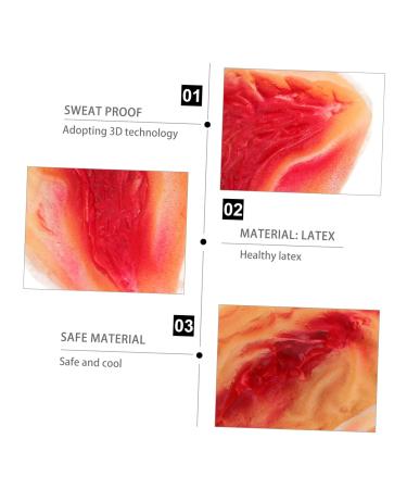 FRCOLOR 2pcs Scar Temporary Stickers | Latex Fake Wounds Makeup | Halloween Body & Wound Stickers for 3D Effects | International Shipping Available - Buy Online on GoSupps.com