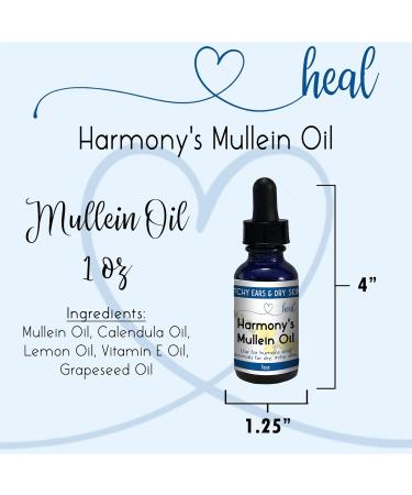 H.E.A.L. Mullein Ear Oil 1oz - Natural Ear Care Blend with Mullein Calendula Lemon & Vitamin E - Best for Gentle Ear Health - Buy Online on GoSupps.com