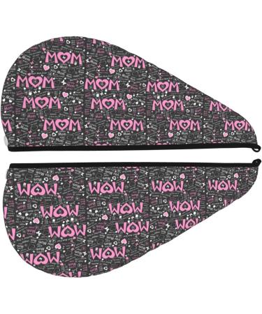 Hair Towel Wrap | Quick-Dry Hair Turban with Button | Lovely Mom Ever Towel | Best Hair Drying Solution - Buy Online on GoSupps.com