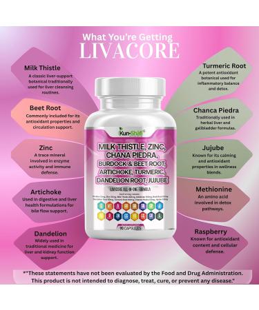 Kun Shafi Milk Thistle Complex with NAC, Berberine, Artichoke, Chanca Piedra, Turmeric, Ginger, Beet Root -Liver Cleanse Detox & Repair Supplement & Burdock Root 90 Capsules - Buy Online on GoSupps.com