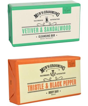 Scottish Fine Soaps Large Cleansing Bar Body Soap Double Pack 2 x 220g/7.76oz
