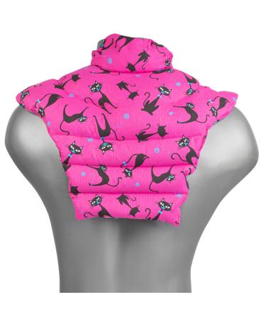 Neck horns HWS - neck + shoulders + back - cat pink - cherry stone pillow - neck pillow warming cushion - neck pillows cat -pink cherry nucleus