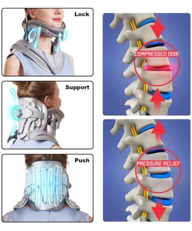 Vanenferse Electric Cervical Traction Device for Neck Pain Relief | 3 Power Settings & 8 Airbag Support | Neck Stretching & Relaxation Gift - Buy Online on GoSupps.com