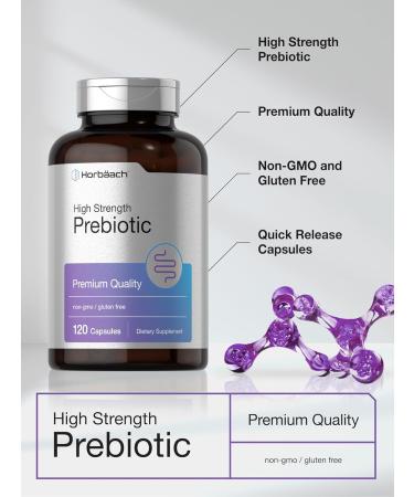 Horb ach Prebiotic for Men and Women | 120 Powder Pills | High Strength & Premium Quality Supplement | Non-GMO & Gluten Free Quick Release Capsules - Buy Online on GoSupps.com