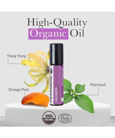 Pranarom - Calmness Mood Roller Wellness Blend 8ml - Aromatherapy for Relaxation - Certified Organic Ingredients - Convenient Roller Application - Cruelty-Free and Pure - Buy Online on GoSupps.com