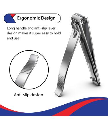 Professional Heavy Duty Toe Nail Clippers for Thick Nails - Large Cutter for Men & Women - 1 Count - Buy Online on GoSupps.com