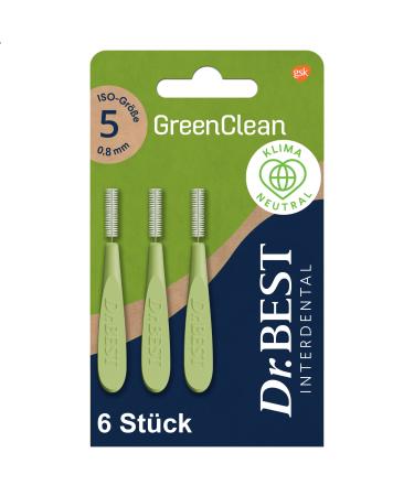 Dr.BEST GreenClean Interdental Size 5 6 pieces - Interdental brushes for gentle cleaning of the spaces between the teeth