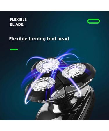 Electric Shaver Hair Clipper Nose Hair Trimmer face Washer 4 in 1-Three Floating Cutter Heads Double Ring Cutter net Avoid Pinching Your Beard Body wash Digital Display Large Capacity Battery - Buy Online on GoSupps.com