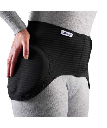 SAFEHIP Active Hip Protector Belt Fall Fracture Injury Prevention Hip Pads for Elderly Seniors  Comfortable and Breathable to Wear for Men and Women  Extra Large 46-50 inches by TYTEX XL - 46-50 in Black