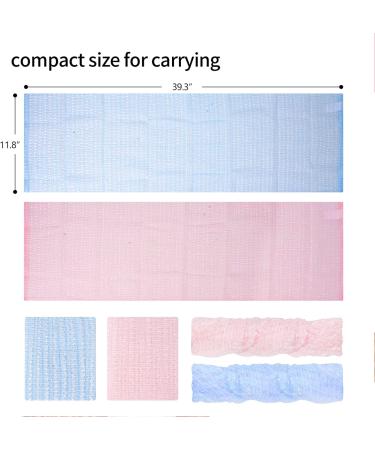 Exfoliating Luffah Towel - Japanese Body Wash Scrubber Fast Dry Rip-Resistant All Skin Types - Pink - Buy Online on GoSupps.com