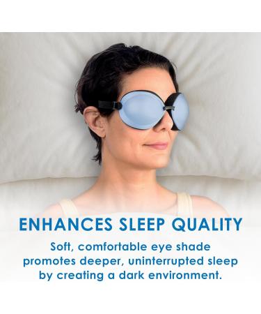 Eye Eco - Tranquileyes XL Advanced Warm Compress – Dark Eye Mask for Dry - Help Improve Sleep with Soft Comfort Eye Shade - Microwavable Beads and Self - Blue - Buy Online on GoSupps.com