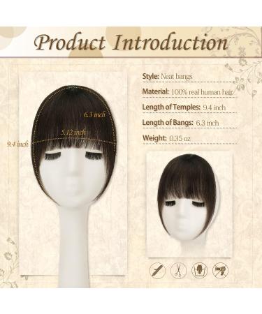 Sofeiyan 100% Remy Real Hair Bangs Clip-In - Natural Dark Brown Fringe Extensions for Women - Buy Online on GoSupps.com