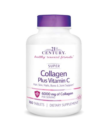 21st Century Super Collagen Plus Vitamin C 6000 mg 180 Tablets