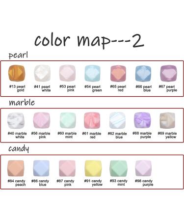 60Pcs Hexagon Silicone Beads 14mm - DIY Bracelet & Necklace Making Kit | Soft & Colorful Loose Beads for Handmade Women's Jewelry - 62 Colors - Buy Online on GoSupps.com