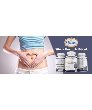 Qivaro Probiotic Complex Pro Health - Digestive Balance and Immune Support - Natural and Organic Supplement - Daily Probiotic Support - Vegan and Non-GMO - Made in USA 60 Capsule - Buy Online on GoSupps.com