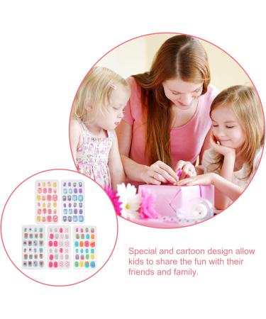 FRCOLOR 5 Boxes Children's False Nails Sparkle Stickers Girl Stickers Kids Fake Fingernails Cartoon Fake Nails Short Halloween Decor Cartoon Nail Art Patches Full Coverage Abs 3d Supplies - Buy Online on GoSupps.com