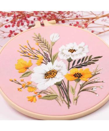 Highkick Embroidery Kit for Adults - Wild Flower 4 Pack - Beginner's All-in-One Set - Buy Online on GoSupps.com