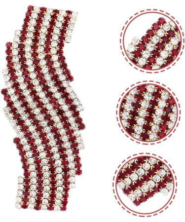 minkissy Rhinestone Hairpin Metal Hair Clips for Women Red Rhinestone Hair Clips Hair Barrettes for Women Bridal Accessories Aesthetic Hair Accessories Bride Rhinestones Exotic Wedding - Buy Online on GoSupps.com