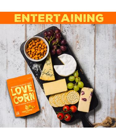 LOVE CORN Cheezy Snack | Crunchy Corn Cheese | 4oz x6 Bags | Non-Dairy Non-GMO Gluten-Free | Plant Based, Low-Sugar | 4oz (Pack of 6) - Buy Online on GoSupps.com