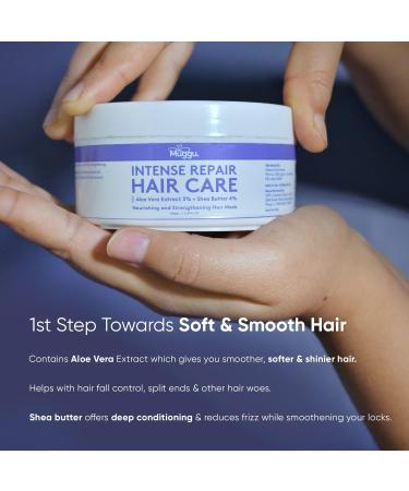 Intense Repair Hair Care Mask - Hydrating Hair Mask for Dry & Frizzy Hair with Aloe Vera & Shea Butter | For Men & Women | 150g - Buy Online on GoSupps.com
