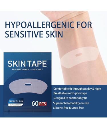 Hypoallergenic Latex-Free Medical Grade Tape 60 PCS | Gentle & Pain-Free Removal | Silicone Adhesive Strips - Buy Online on GoSupps.com