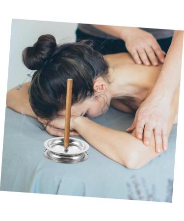 BCOATH Stainless Steel Moxibustion Stick Base - Incense Holder & Burner Tray for Moxa Sticks - 2-Piece Set - Buy Online on GoSupps.com