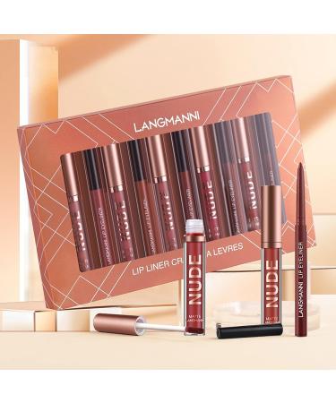 Jolilab Liquid Lipstick and Lip Liner Pens Set - 6 Velvety Matte Shades | Waterproof Long-Lasting Formula | Professional Beauty Cosmetics - Buy Online on GoSupps.com