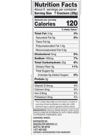 Happy Belly Reduced Fat Whole Wheat Crackers - 8 Ounce Pack of 1 - Buy Online on GoSupps.com